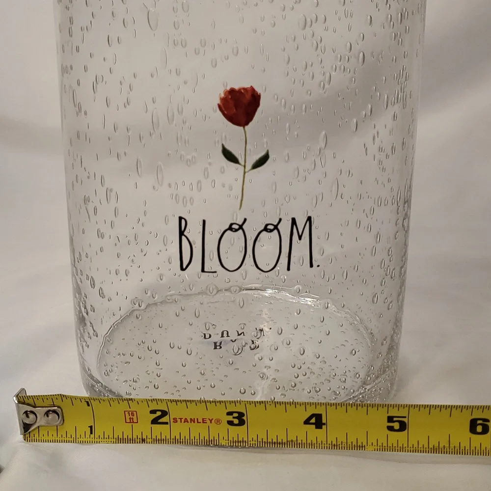 Rae Dunn Vase Hurricane Bubble Glass Clear Vase Farmhouse Style Valentines Decor